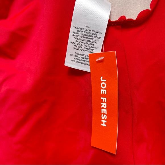 NWT Joe Fresh one piece red swimsuit padded sz L - Picture 5 of 8